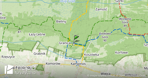 Odejście ścieżki dydaktycznej Skrajem puszczy mapa szlaków