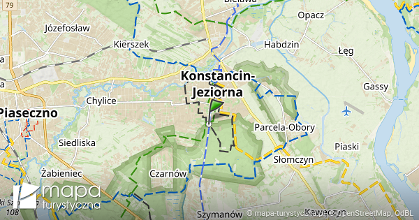 Konstancin Jeziorna Ul Warecka Mapa Szlak W Turystycznych Mapa