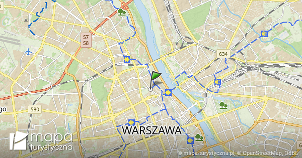 Warszawa Mapa Szlak W Turystycznych Mapa Turystyczna Pl