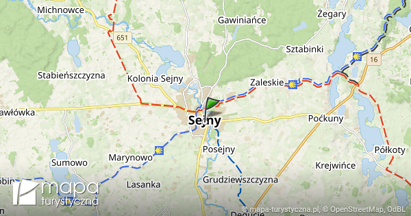 Sejny Dworzec Autobusowy Mapa Szlak W Turystycznych Mapa