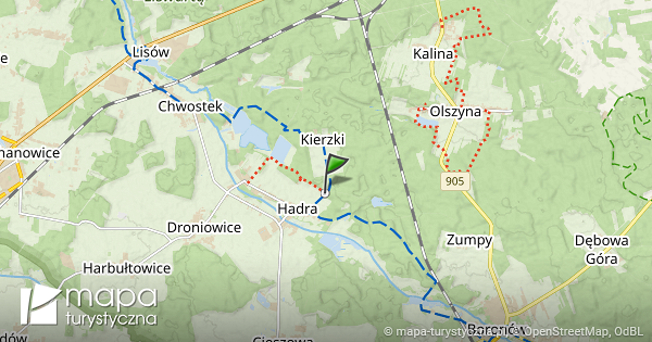 Kierzki ul Dębowa mapa szlaków turystycznych mapa turystyczna pl