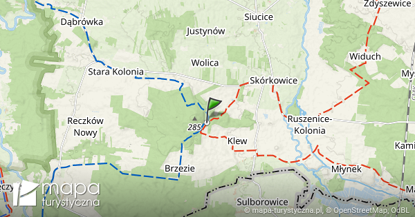 Rezerwat Diabla Góra mapa szlaków turystycznych mapa turystyczna pl