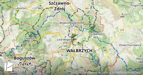 Wa Brzych Mapa Szlak W Turystycznych Mapa Turystyczna Pl