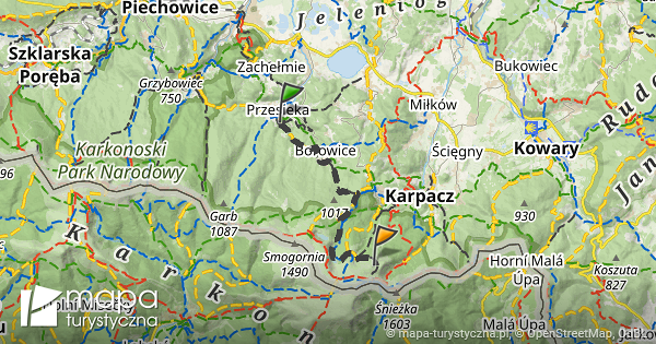 Trasa Nad Wodospadem Podg Rnej Kopa Mapa Turystyczna Pl