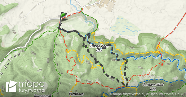 Trasa Przez Autocamping Podlesok Mapa Turystyczna Pl