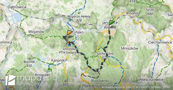 Trasa Janowice Wielkie Husyckie Ska Y Mapa Turystyczna Pl