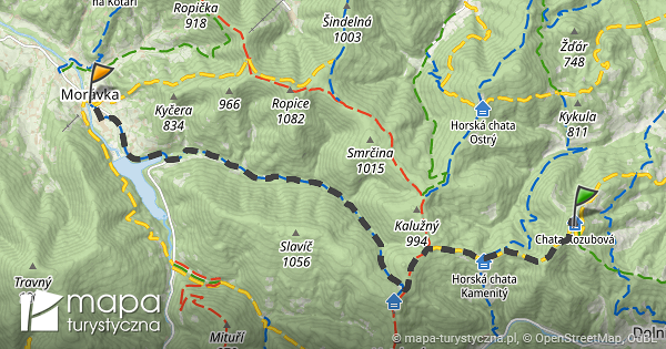 Trasa Kozubov Turistick Chata Mor Vka Lipov Bus Mapa