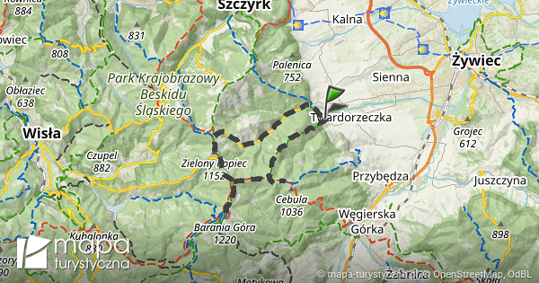 Trasa Przez Barania G Ra Mapa Turystyczna Pl