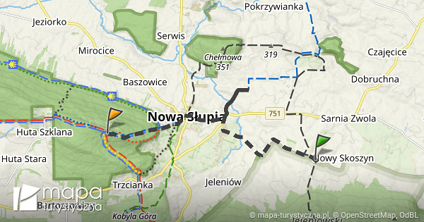 Trasa Do Klasztor W Krzy A Mapa Turystyczna Pl