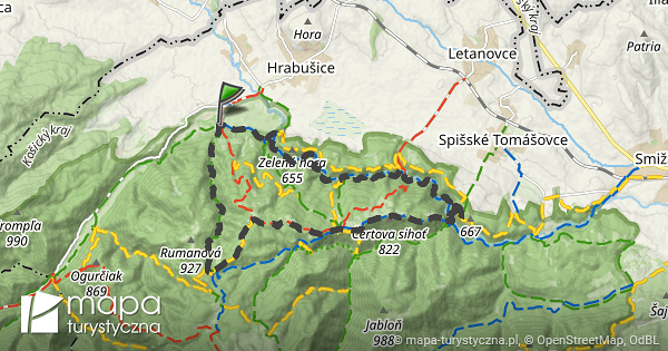 Trasa Autocamping Podlesok Podlesok R Zc Mapa Turystyczna Pl