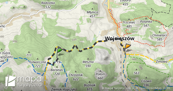 Trasa Skopiec Wojciesz W Mapa Turystyczna Pl