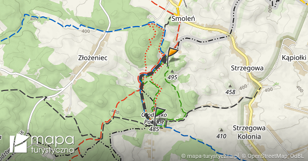 Trasa z Czarny Las Szlak Jaskiniowców mapa turystyczna pl