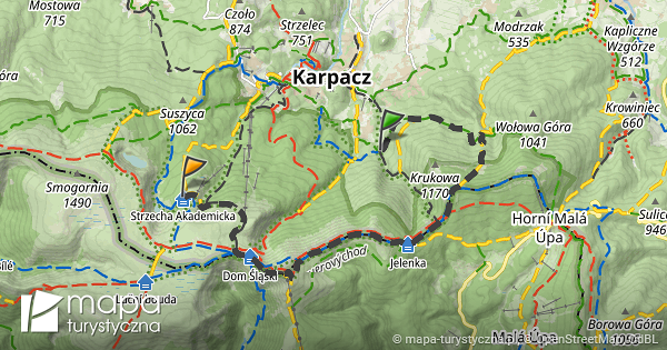 Trasa Do Schronisko Pttk Strzecha Akademicka Mapa Turystyczna Pl