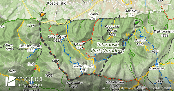 Trasa Ku Nice Kiry Mapa Turystyczna Pl