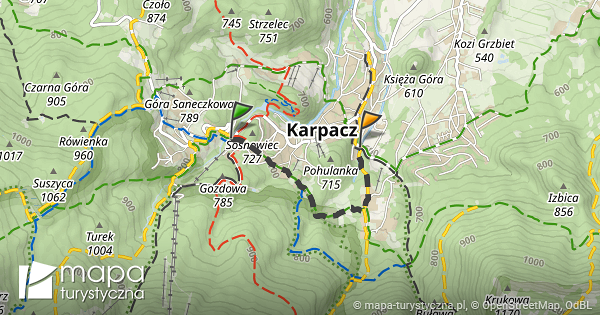 Trasa Karpacz Bia Y Jar Karpacz Omniczka Mapa Turystyczna Pl