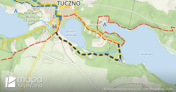 Tuczno Jezioro Zamkowe Jezioro Lubiatowo Pla A Mapa Turystyczna Pl