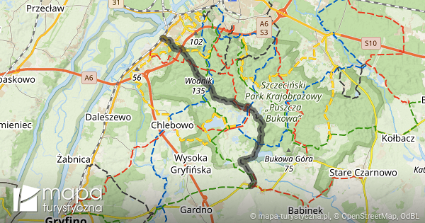 Szlak Klubu Turystów Pieszych PTTK Wiercipięty mapa turystyczna pl