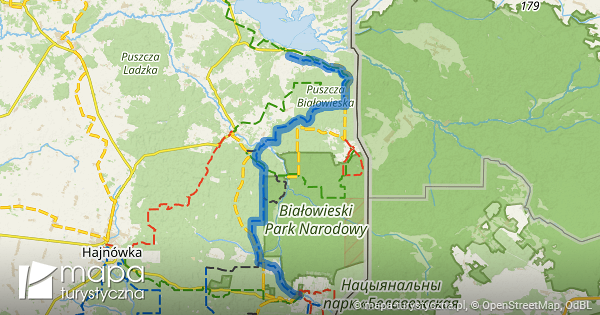 Niebieski Szlak Turystyczny Bia Owie A Siemian Wka Mapa Turystyczna Pl