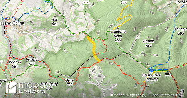 Ty Szlak Turystyczny Podlesie Przej Cie Graniczne Gora Mapa