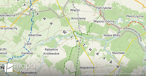 Wy yna Wielu ska Mapa Szlak w Turystycznych Mapa turystyczna pl
