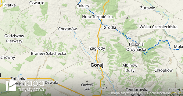 Roztocze Zachodnie Mapa Szlak w Turystycznych Mapa turystyczna pl