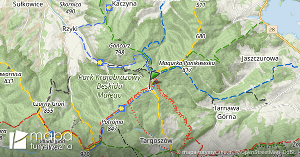 Leskowiec Mapa Szlak w Turystycznych Mapa turystyczna pl