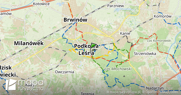 Podkowa Leśna, Ul. Bukowa - Mapa Szlaków Turystycznych | Mapa ...