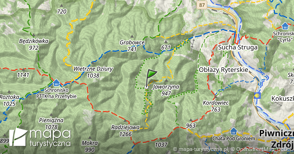 Rozejście szlaków mapa szlaków turystycznych mapa turystyczna pl