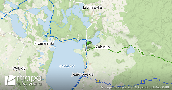 Jasieniec mapa szlaków turystycznych mapaturystyczna.pl