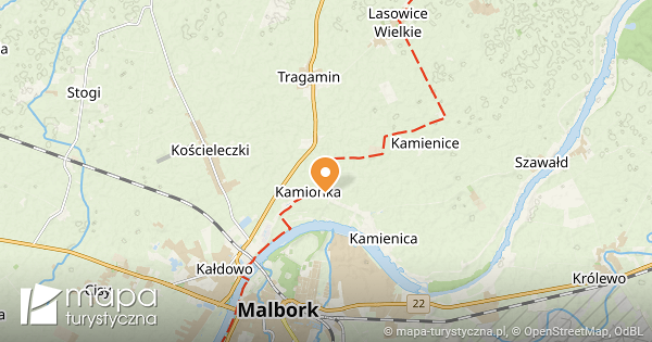 Kamionka - mapa szlaków turystycznych | mapa-turystyczna.pl