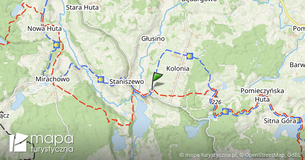 Sianowo mapa szlaków turystycznych mapaturystyczna.pl