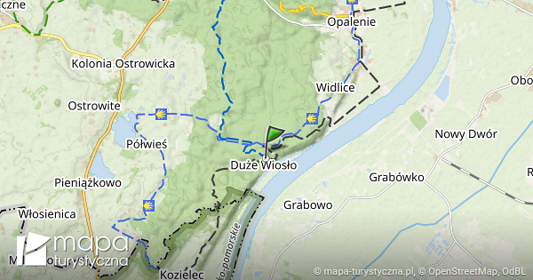 Małe Wiosło mapa szlaków turystycznych mapaturystyczna.pl