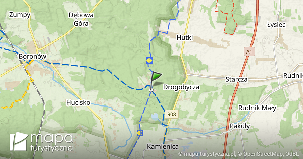 Okrąglik mapa szlaków turystycznych mapaturystyczna.pl