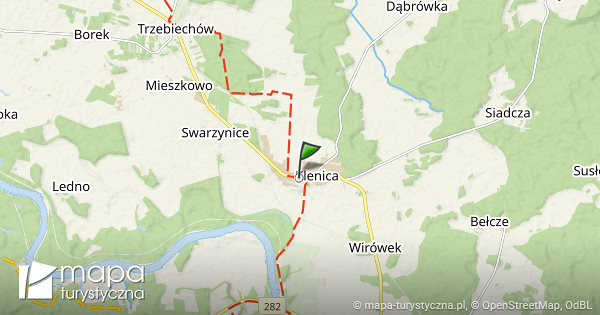 Klenica mapa szlaków turystycznych mapaturystyczna.pl
