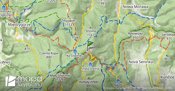  nie nik Mapa Szlak w Turystycznych Mapa turystyczna pl