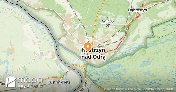 Kostrzyn nad Odrą - mapa szlaków turystycznych | mapa-turystyczna.pl
