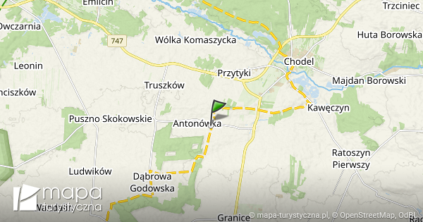 Antonówka mapa szlaków turystycznych mapaturystyczna.pl
