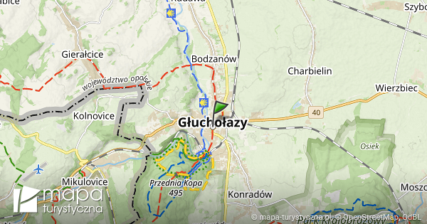 G ucho azy Mapa Szlak w Turystycznych Mapa turystyczna pl
