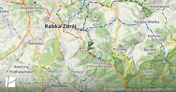 Maciejowa Mapa Szlak w Turystycznych Mapa turystyczna pl