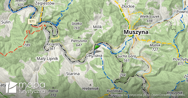 Legnava mapa szlaków turystycznych mapaturystyczna.pl