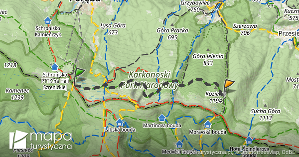 Trasa z: Mokra Przełęcz