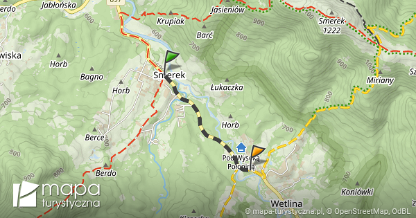 Trasa Do Wetlina Stare Sio o Mapa turystyczna pl