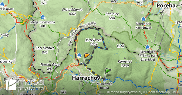 Trasa Do Kamenice Harrachova Cesta Mapa Turystycznapl