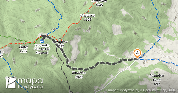 Trasa: Sidzina, Dom Wczasów Dziecięcych – Sidzina, Dom Wczasów Dziecięcych