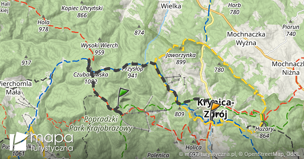 Trasa Do: Krynica Zdrój | Mapa-turystyczna.pl