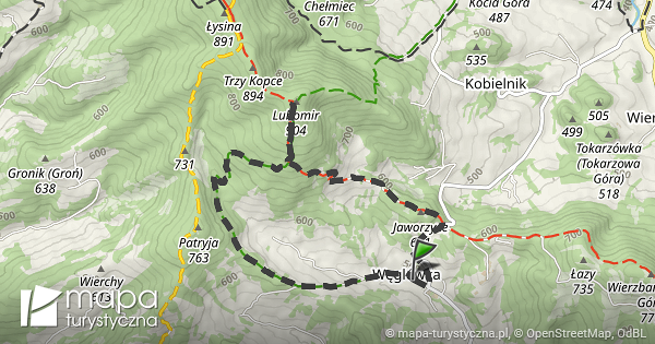 Trasa do: Węglówka