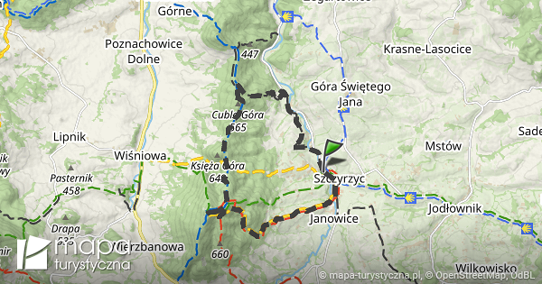 Trasa: Szczyrzyc, skwer – Szczyrzyc, skwer