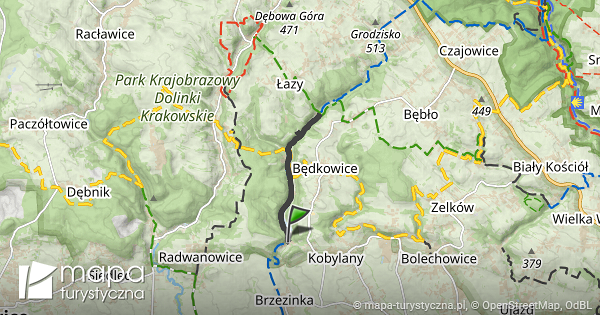 Trasa przez: Dolina Będkowska, Sokolica