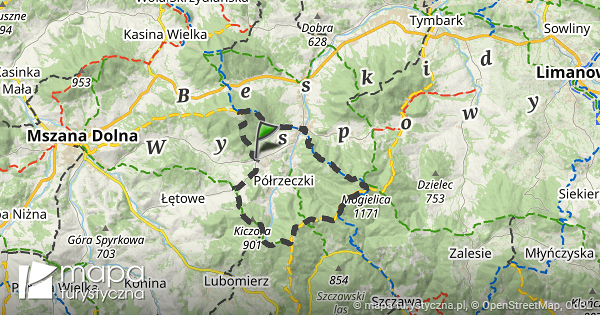 Trasa przez: Mogielica