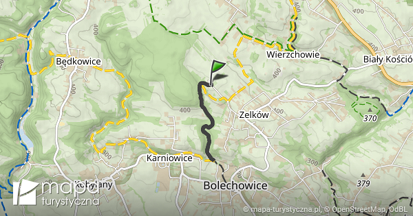 Trasa przez: Bolechowice, rozejście szlaków